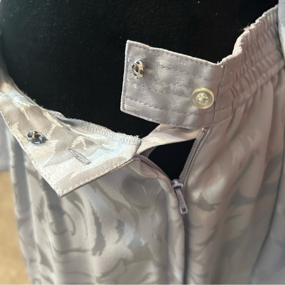 Vintage Francesca of Damon for Starington Silk Skirt Set Hong Kong Blue 90s - Picture 11 of 15